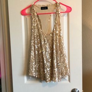 Sequin Gold Tank